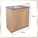 STAMAR Spülenschrank Küchenschrank 80cm Sonoma Eiche Bild 4