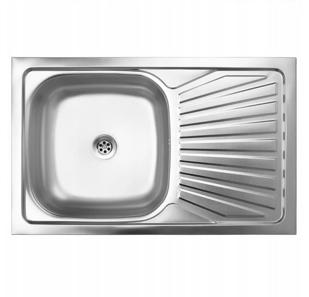 STAMAR Küchenschrank 80cm Goldene Eiche mit Edelstahl-Spüle und Wandarmatur - Bild 5