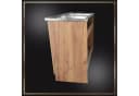STAMAR Spülenschrank 80cm Goldene Eiche Edelstahl-Doppelspüle Bild 4