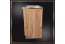 STAMAR Spülenschrank 80cm Goldene Eiche Edelstahl-Doppelspüle Bild 5
