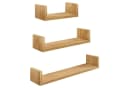 BEGRYF Wandregal 3er-Set Honigbraun Holzwerkstoff Metall Bild 2