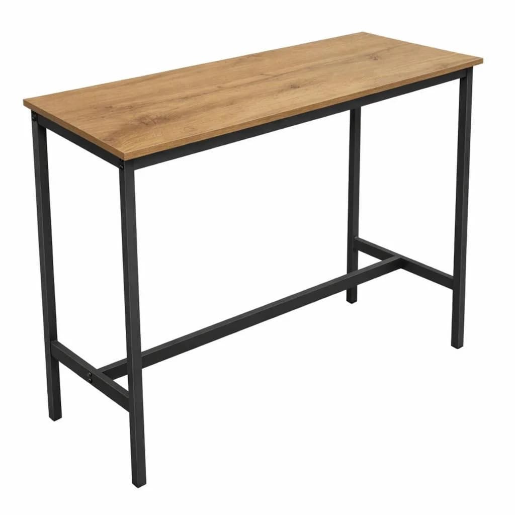 Begryf Bartisch Schwarz Metall Holzoptik Industrial