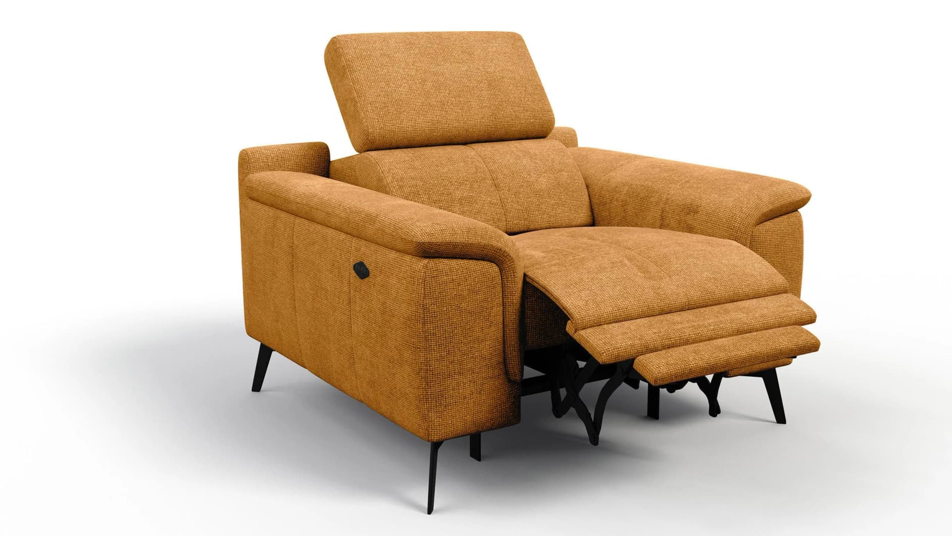 Sessel FIERO mit Relaxfunktion Orange Textil