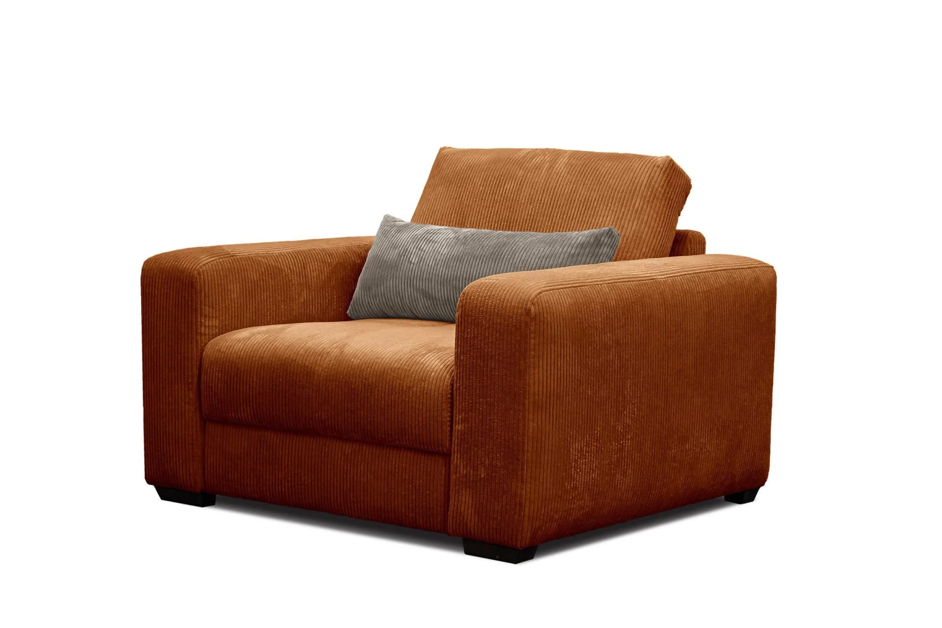 Sessel Oli Orange Cordstoff