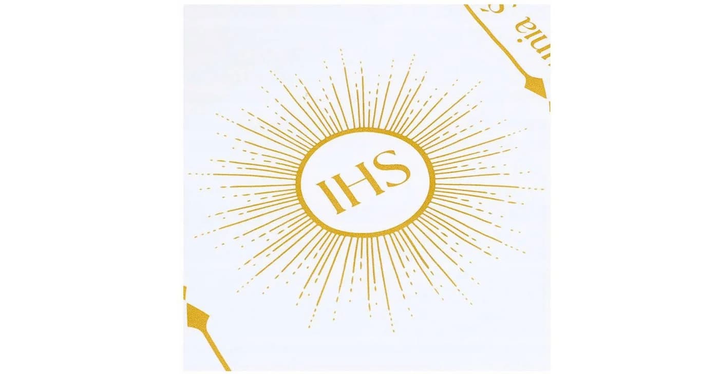 Festivalartikel Tischläufer Kommunion Taube IHS Symbol