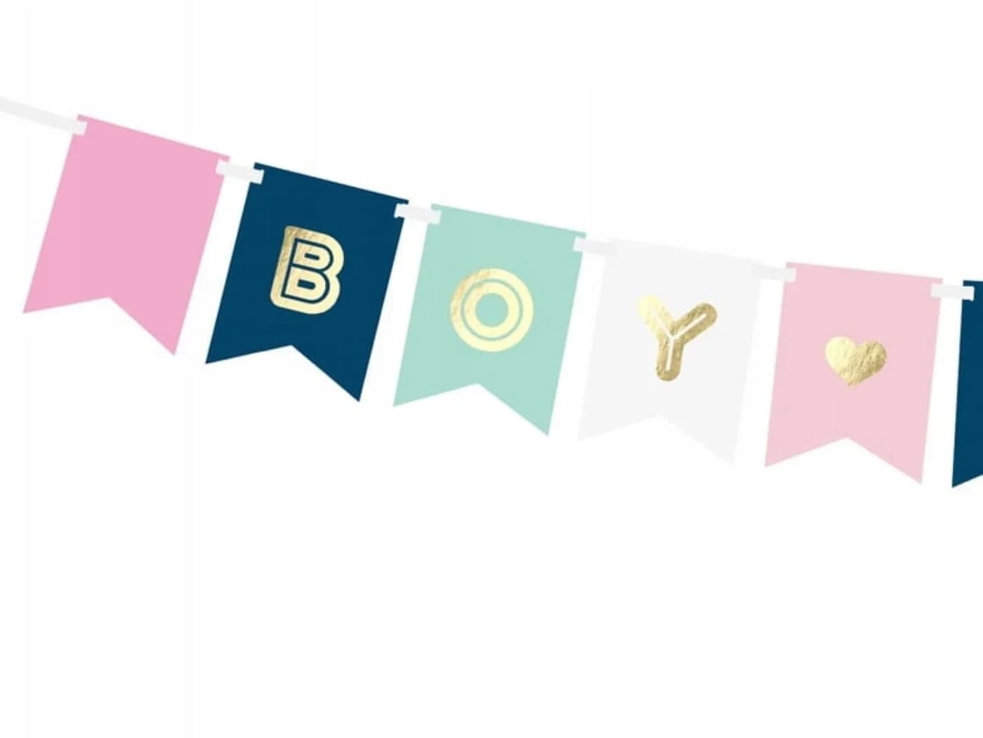 Partydeco Girlande "Boy or Girl" Baby Shower Banner Mehrfarbig - Bild 3