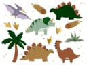 partydeco Abwaschbare Dinosaurier-Tattoos 13-tlg. Kinder Bild 2