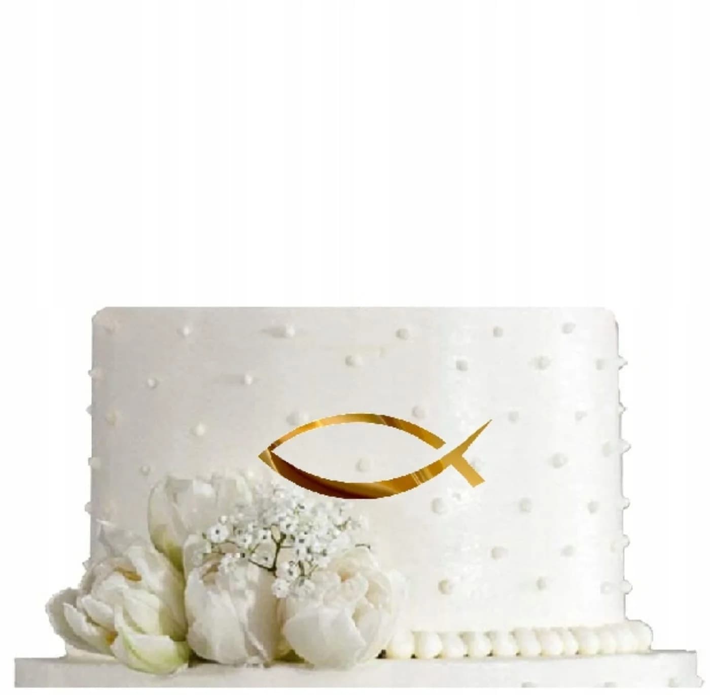Festivalartikel Plexiglas Topper Fischtorte Transparent für Taufe