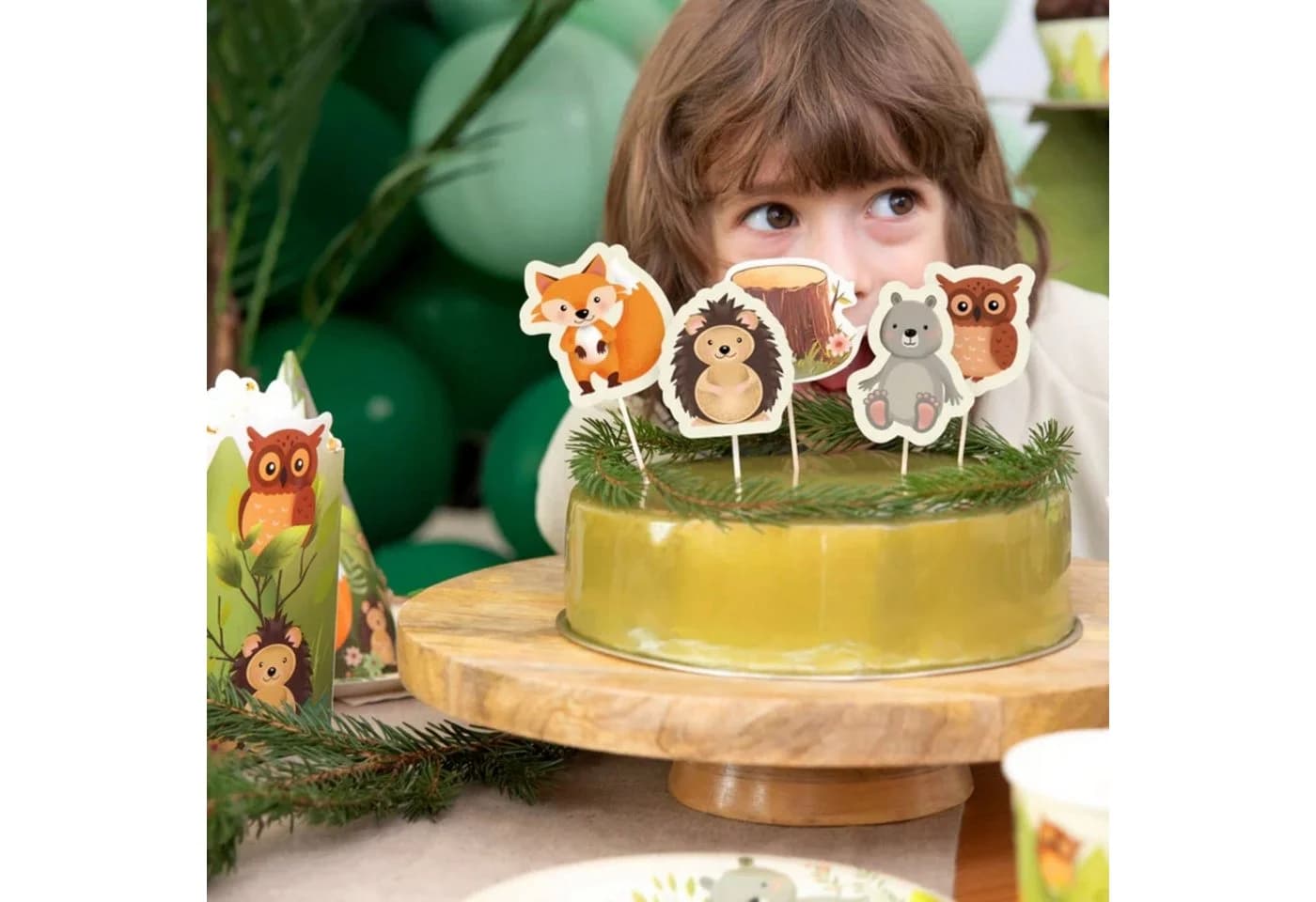 PartyPal Topper Waldkuchen- und Cupcake-Topper 9 Stück Bunt Papier - Bild 4