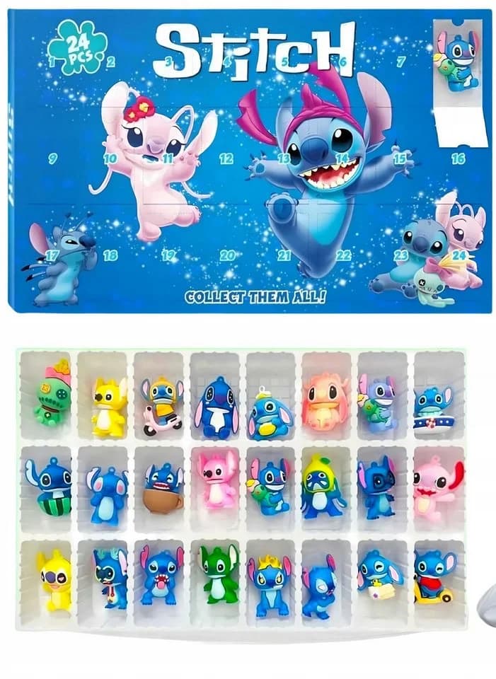 Festivalartikel Adventskalender Disney Lilo & Stitch 24 Figuren Überraschungen