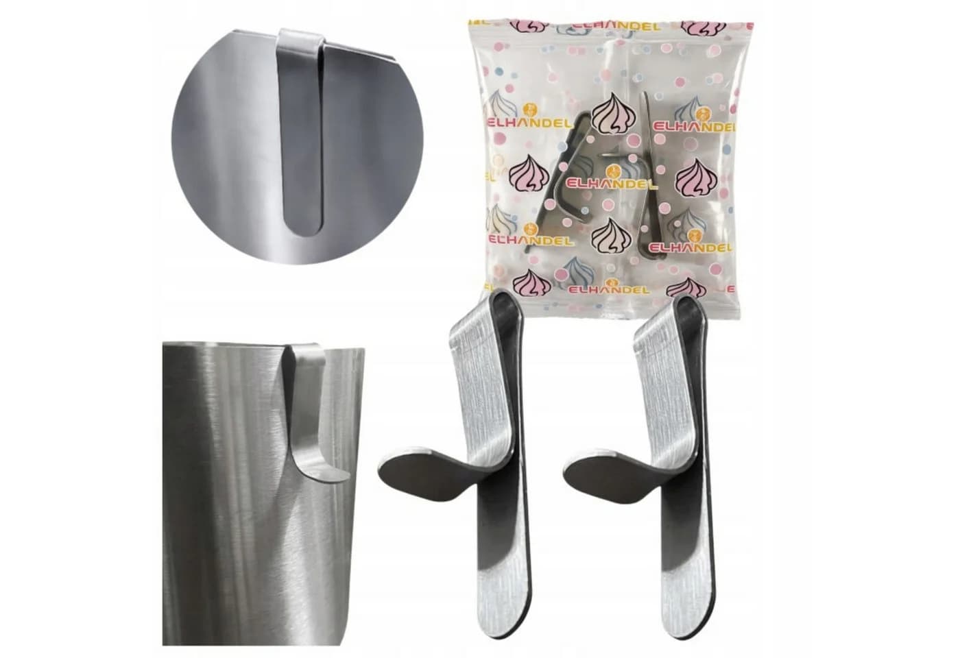 Festivalartikel Tortenring Klammern Edelstahl Silber 2er Set - Bild 2