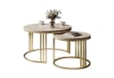 Lookway Couchtisch LORI 2in1 Hochglanz Gold Bild 2
