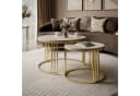 Lookway Couchtisch LORI 2in1 Hochglanz Gold Bild 3