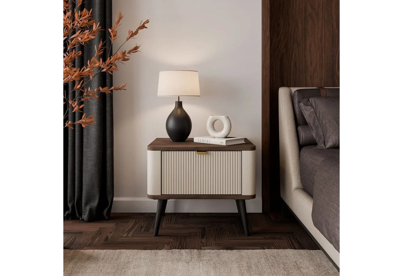 Lookway Nachttisch AUTUMN auf hohen Beinen Modernes Design