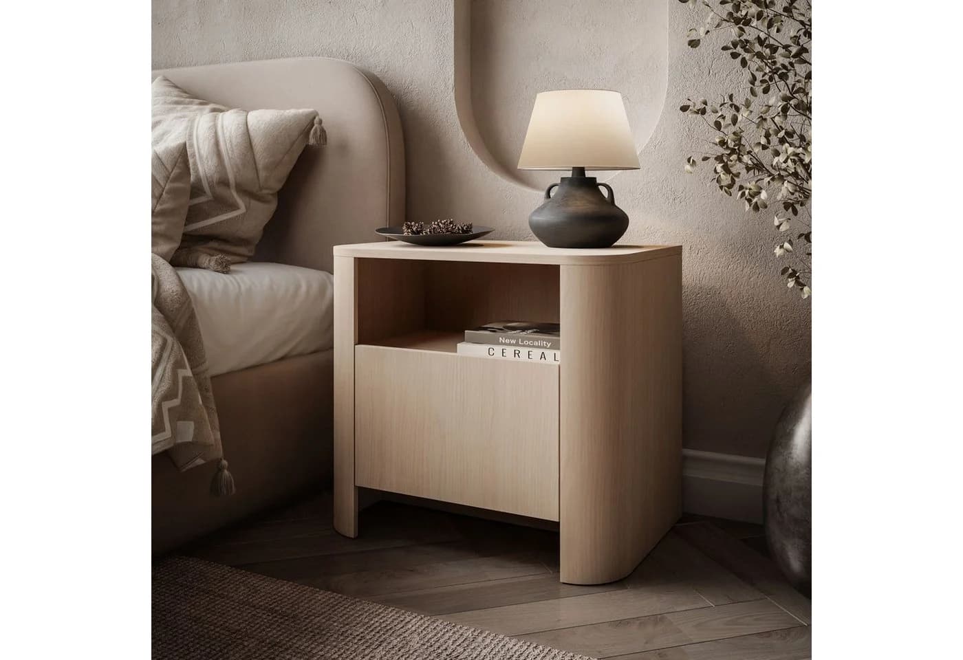 Lookway Nachttisch DESTINY II S-58 Eiche Vicenza Modern