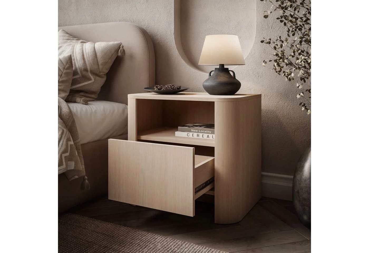 Lookway Nachttisch DESTINY II S-58 Eiche Vicenza Modern - Bild 3