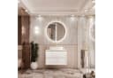 Lookway Badezimmerschrank AURORA GOLD Weiß/Gold Hochglanz mit Schubladen Bild 1