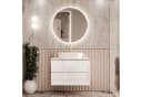 Lookway Badezimmerschrank AURORA GOLD Weiß/Gold Hochglanz mit Schubladen Bild 3
