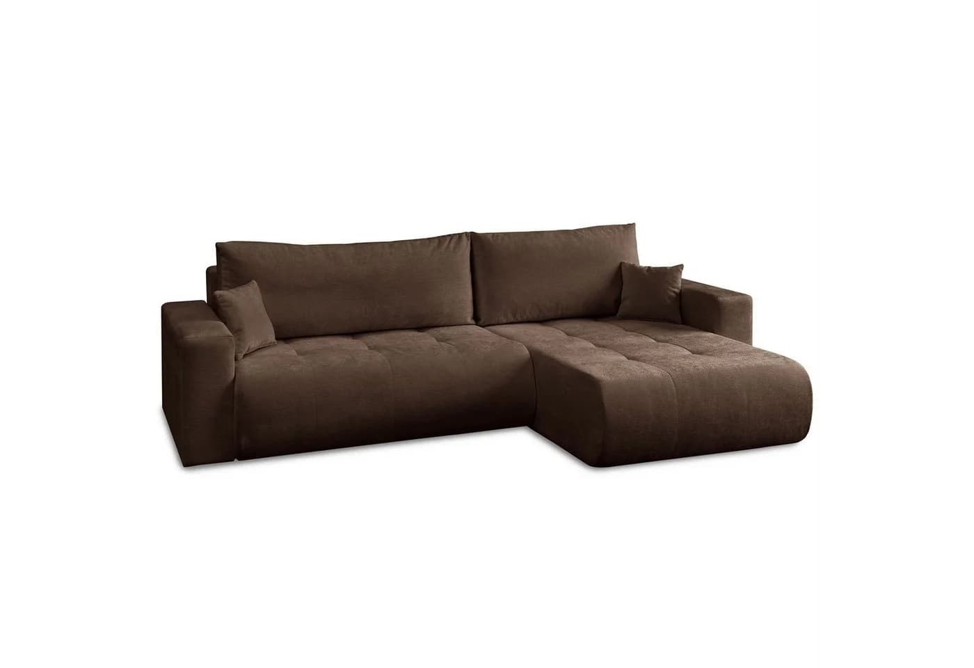 Lookway Ecksofa CLOUD mit Bettfunktion und Bettkasten L-Form Braun