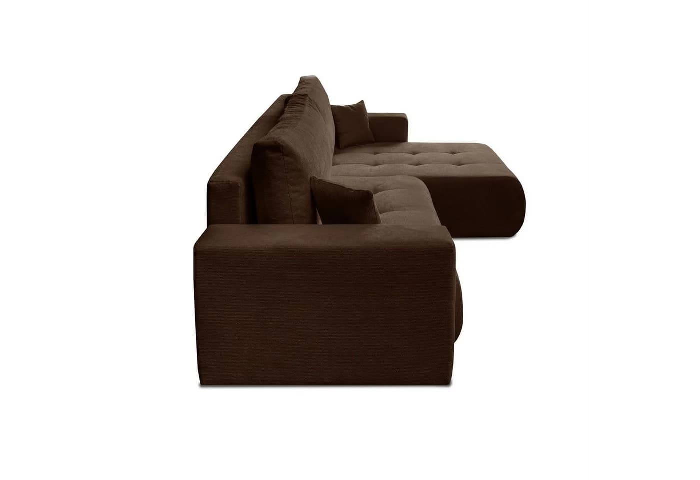 Lookway Ecksofa CLOUD mit Bettfunktion und Bettkasten L-Form Braun - Bild 4