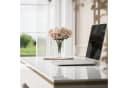 Lookway Schreibtisch AURORA DOUBLE GOLD Weiß Hochglanz mit Schubladen Bild 5