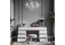 Lookway Schreibtisch AURORA DOUBLE Weiß Silber mit Schubladen Bild 3