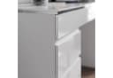 Lookway Schreibtisch AURORA DOUBLE Weiß Silber mit Schubladen Bild 5