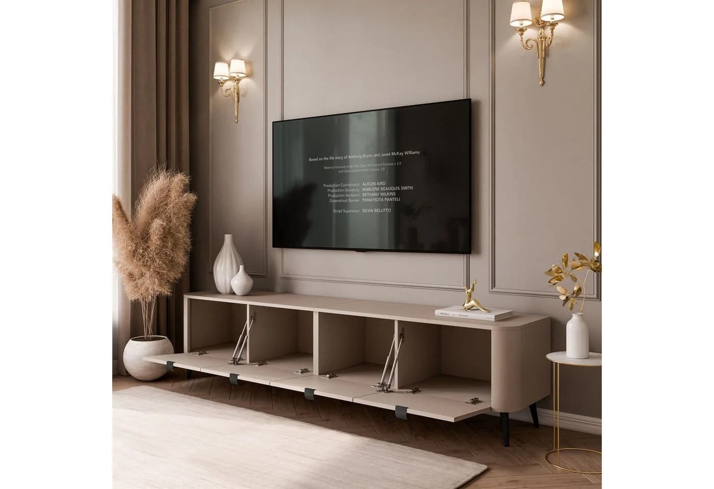 Lookway TV-Schrank CELESTE Beige mit LED-Beleuchtung - Bild 4