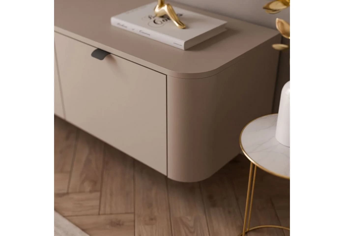 Lookway TV-Schrank CELESTE Hängeschrank mit LED-Beleuchtung Beige - Bild 5