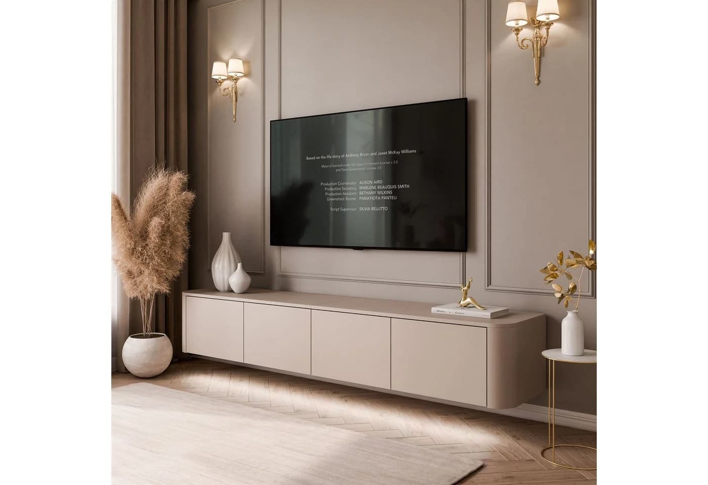 Lookway TV-Schrank CELESTE TV-Hängeschrank mit LED-Beleuchtung
