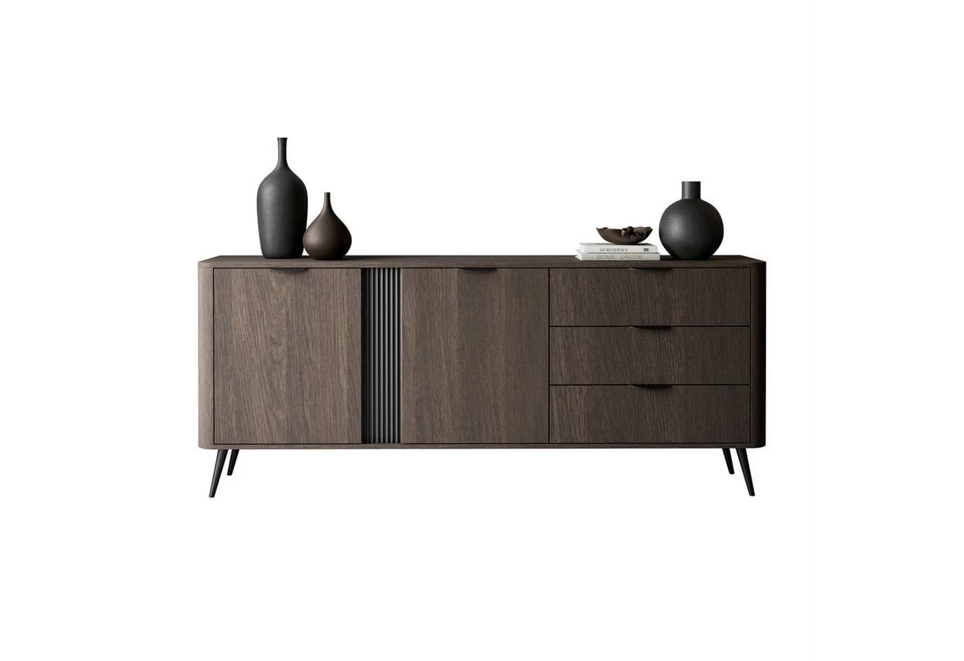 Lookway Kommode TWILIGHT 2D3S Braun/Schwarz mit Schubladen - Bild 2