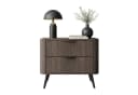 Lookway Nachttisch TWILIGHT mit Schubladen Schwarz Braun Bild 2