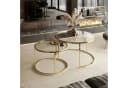Lookway Couchtisch-Set SELAVI 2in1 Gold Glas Bild 3