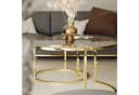 Lookway Couchtisch-Set SELAVI 2in1 Gold Glas Bild 4