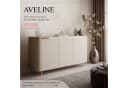 Lookway Kommode AVELINE 140 cm Beige Gold PUSH-OPEN LED Bild 1