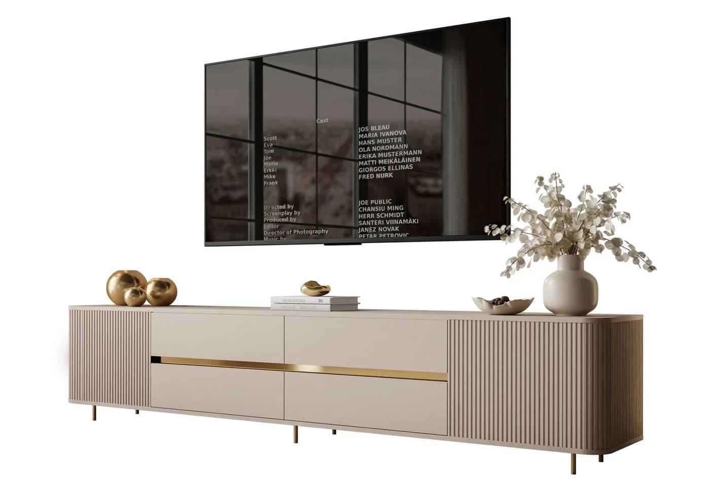 Lookway TV-Schrank MIRAGE GOLD 240 cm Sandbeige mit Push-Open - Bild 2