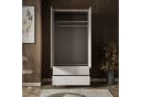 Lookway Kleiderschrank AURORA 2-türig mit Schubladen Kaschmir Goldoptik Bild 3