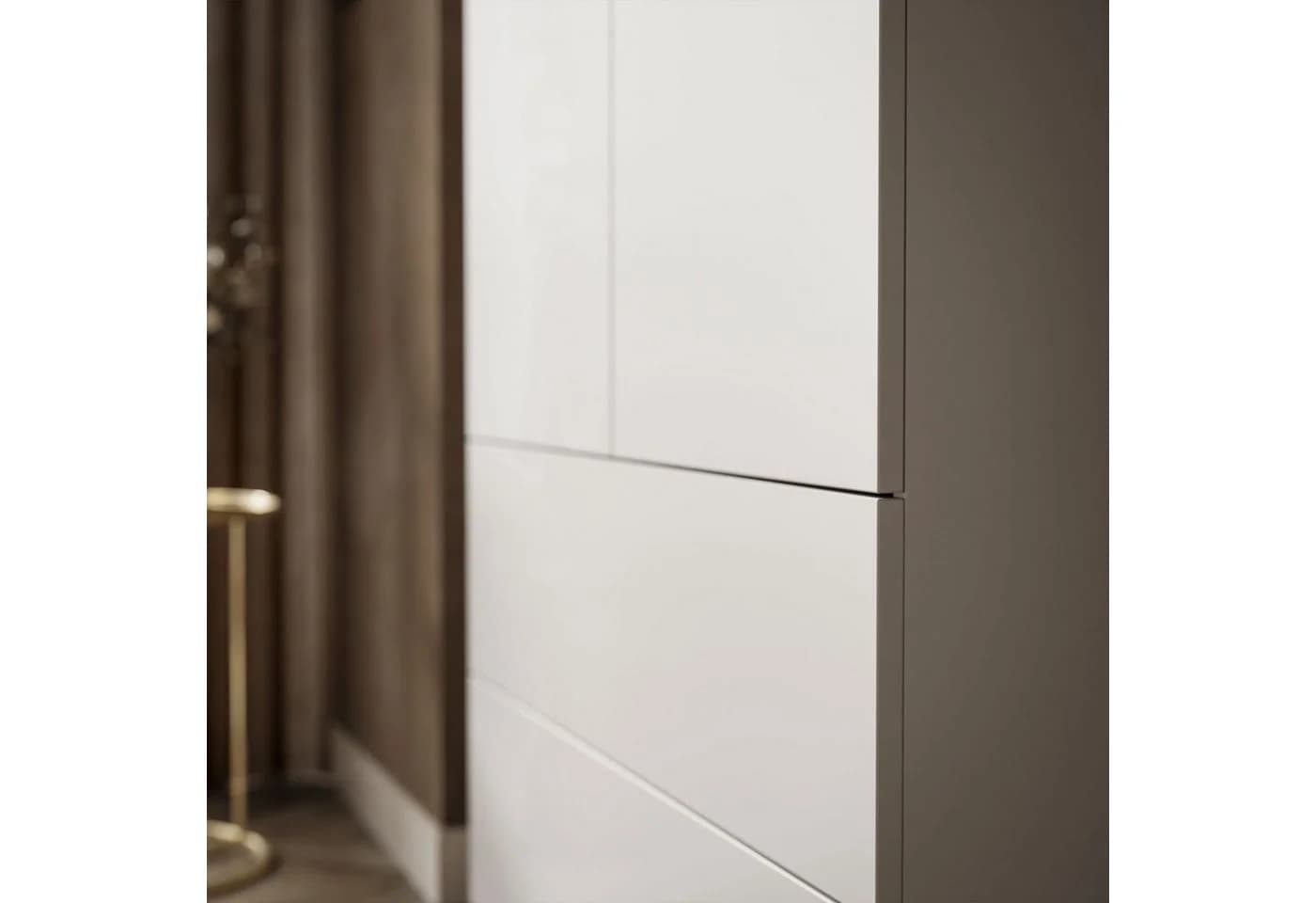 Lookway Kleiderschrank AURORA 2-türig mit Schubladen Kaschmir Goldoptik - Bild 4