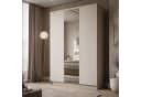 Lookway Kleiderschrank AURORA 3D Kaschmir mit Spiegel und Goldoptik Bild 1