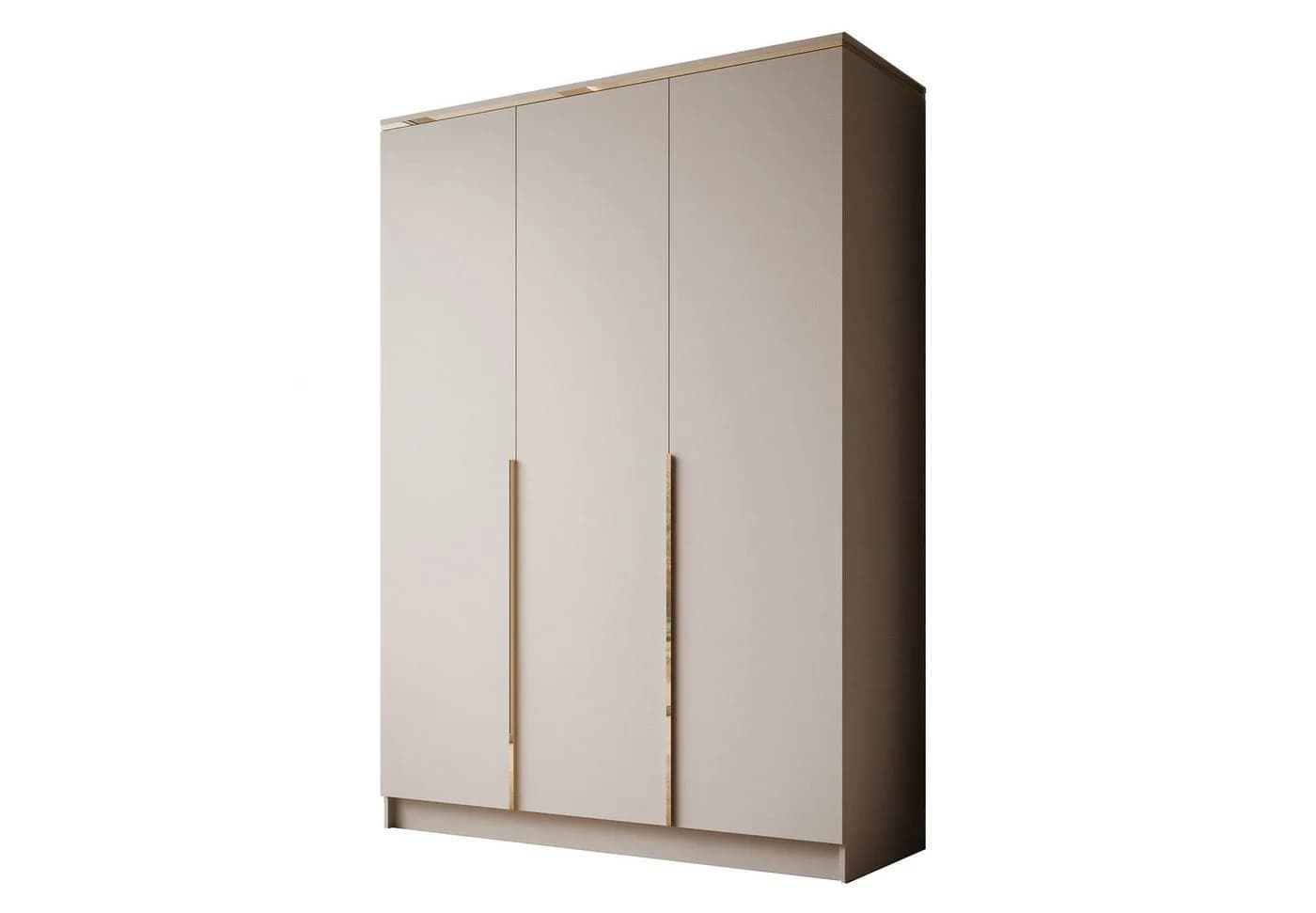 Lookway Kleiderschrank AURORA 3D 3-türig Kaschmir matt Goldoptik - Bild 2