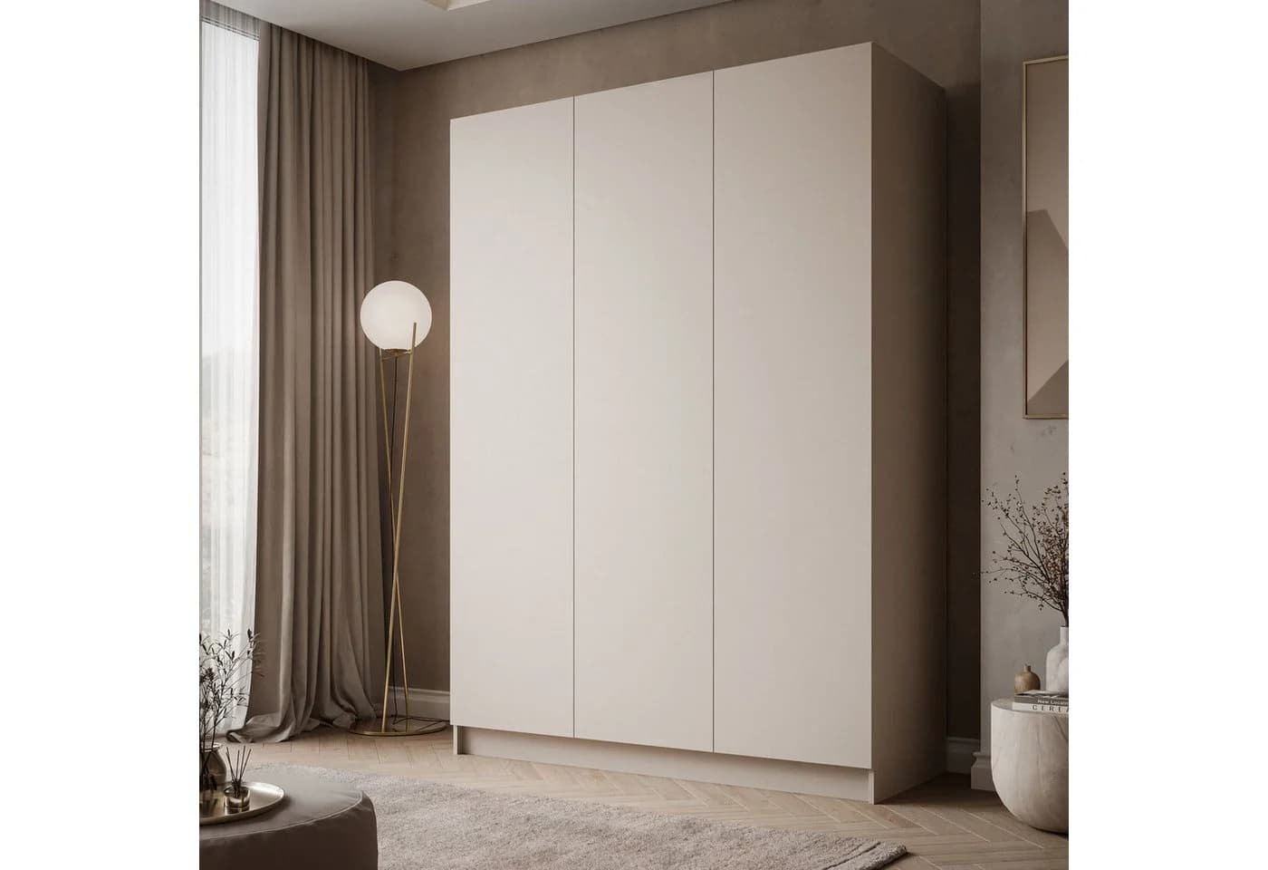Lookway Kleiderschrank AUREL 3D Drehtürenschrank Kaschmir