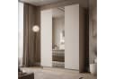 Lookway Kleiderschrank AUREL 3D Beige mit Spiegel und Push-to-Open Bild 1