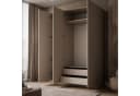 Lookway Kleiderschrank AUREL 3D Beige mit Spiegel und Push-to-Open Bild 3