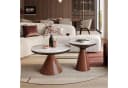 Lookway Couchtisch Giselle 2-in-1 Weiß/Nussbaum Modern Bild 1