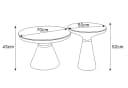 Lookway Couchtisch Giselle 2-in-1 Weiß/Nussbaum Modern Bild 5