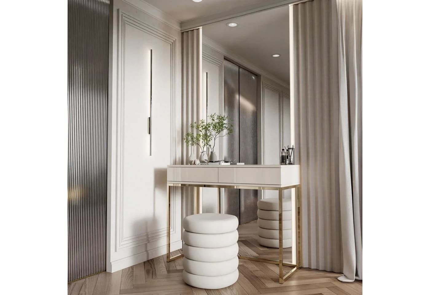 Lookway BLANCO GLAMOUR Konsole Kaschmir Gold Hochglanz