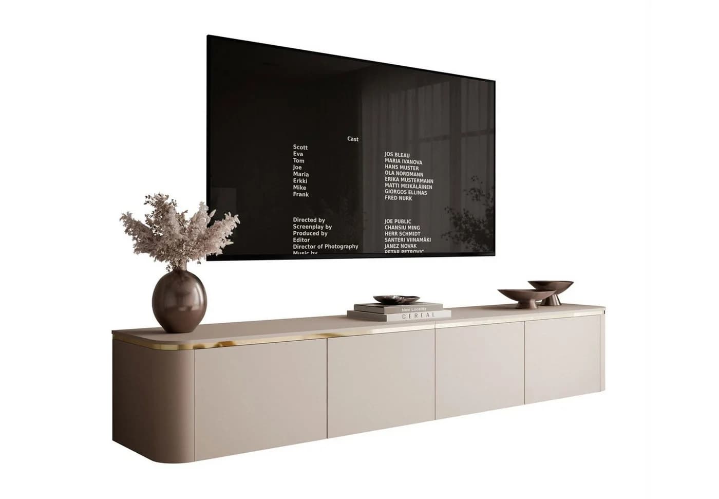 Lookway TV-Schrank AVELINE Hängendes Lowboard mit LED-Beleuchtung - Bild 2