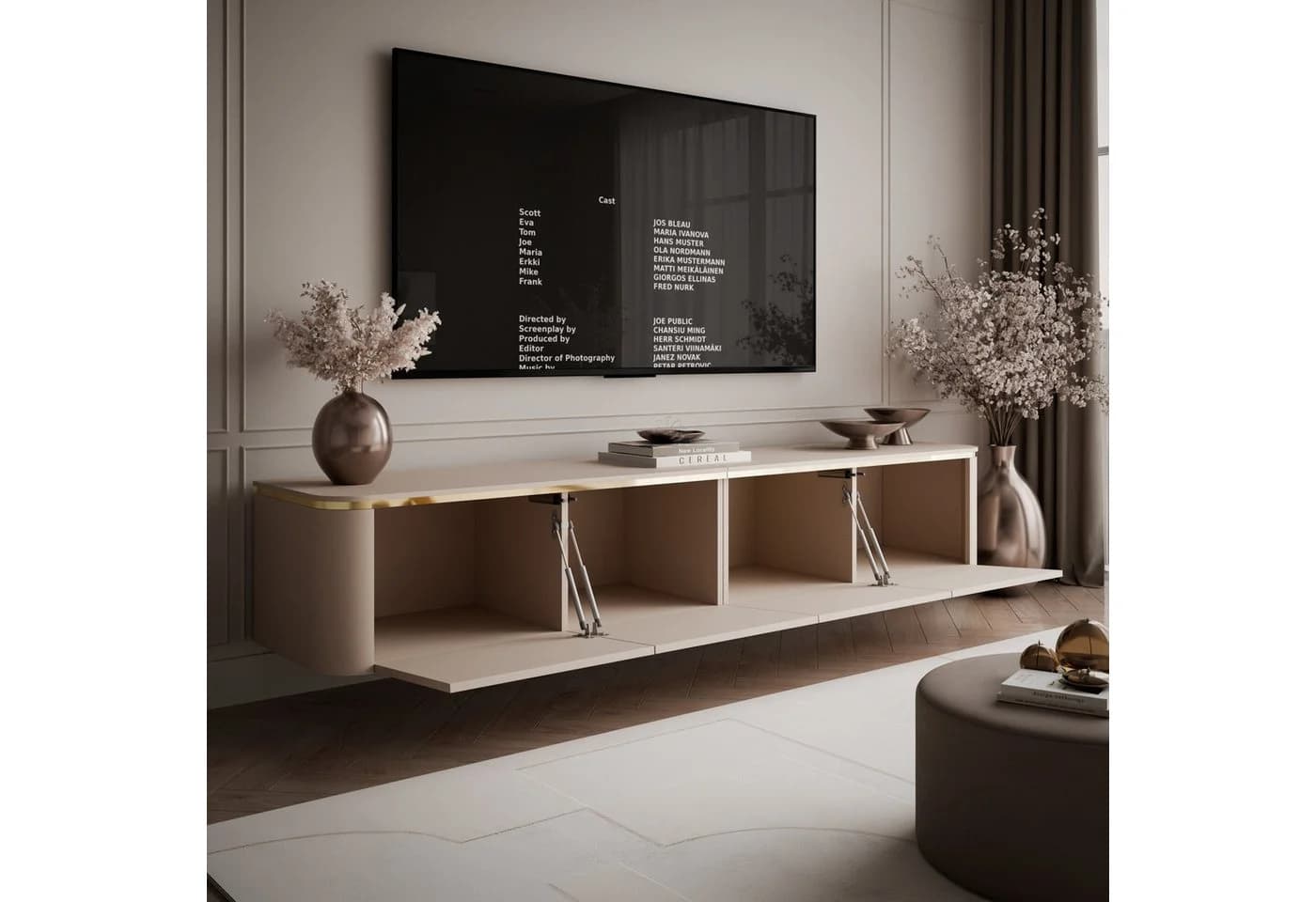 Lookway TV-Schrank AVELINE Hängendes Lowboard mit LED-Beleuchtung - Bild 4