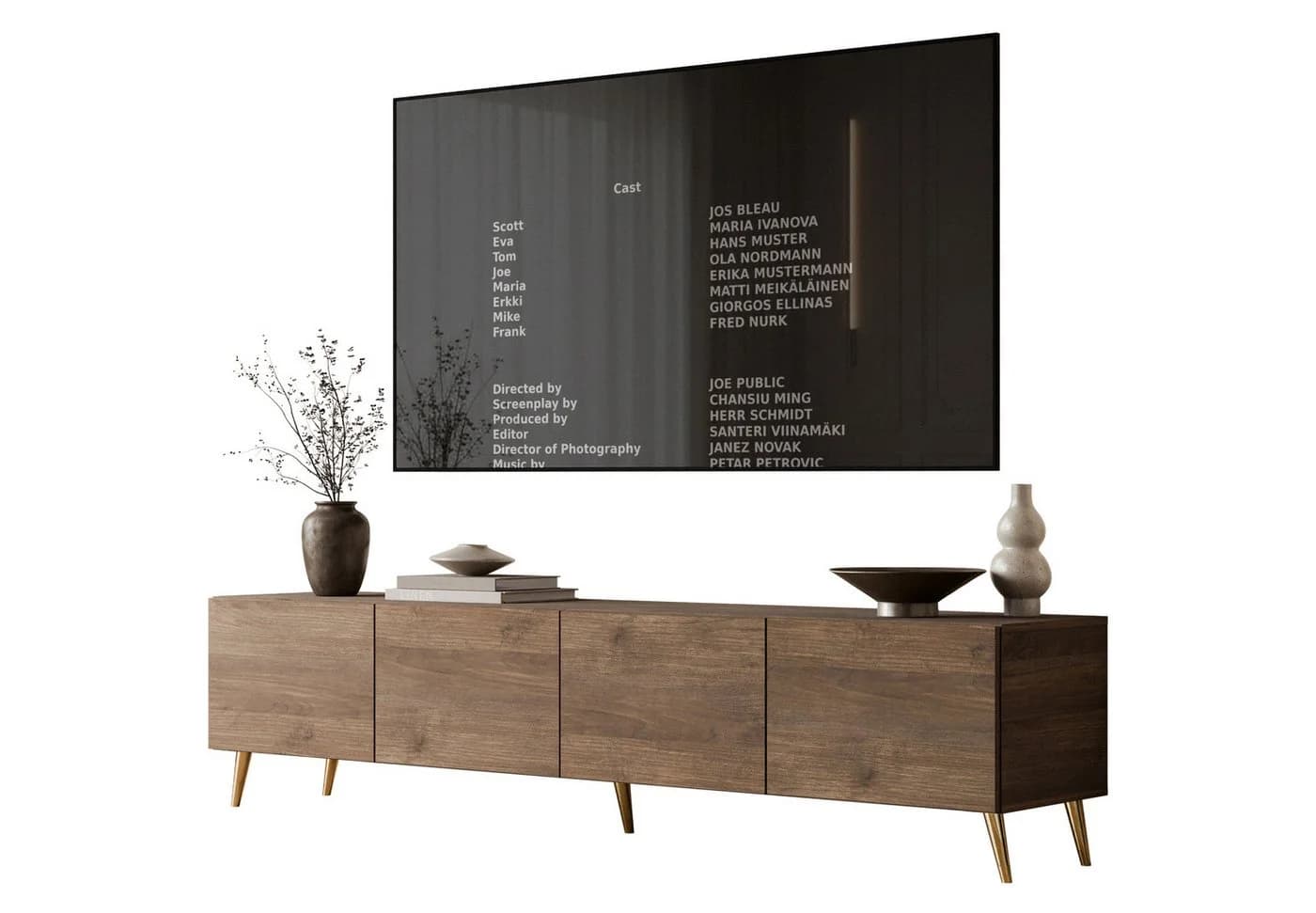 Lookway TV-Schrank COLGANTE Nussbaum Push-to-Open - Bild 2