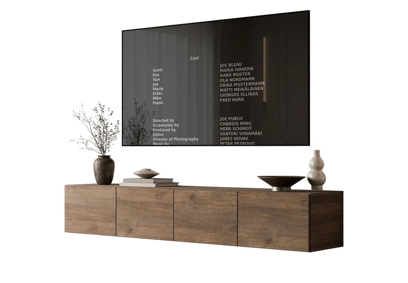 Lookway TV-Schrank COLGANTE Nussbaum 200 cm hängend